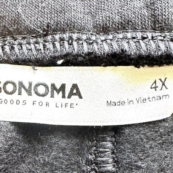 NWT SONOMA Women Lounge Drawstring Pockets Midthigh Black Shorts Plus Size 4X - Picture 4 of 8